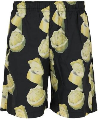 Givenchy Plage Long Swimshorts Black/Yellow, Size XXL
