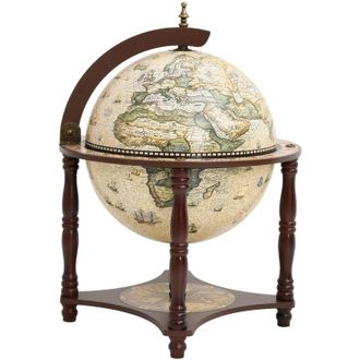 vidaXL Vidaxl - Botellero Globo Terr&aacute;queo Madera Maciza Eucalipto Marr&oacute;n