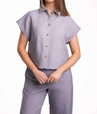 Alysi Camicia Top In Denim
