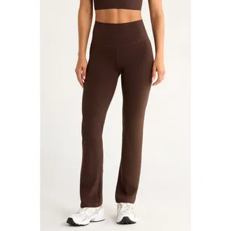 Zella Studio Luxe Bootcut Leggings in Brown Mole at Nordstrom, Size X-Small