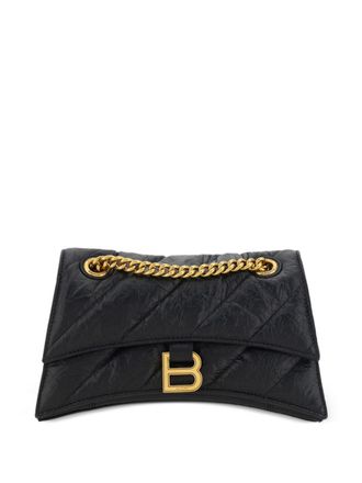 Balenciaga Borsa a spalla Hourglass S trapuntata - Nero