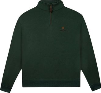 Faguo Faguo - Amboise Zip Sweatshirt - Heren - Sweatshirts & Hoodies - Groen - Maat: S Katoen