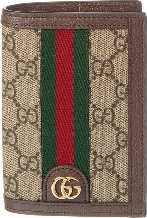 Gucci Ophidia Gg Supreme Canvas & Leather Passport Case