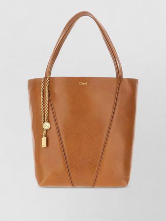 Chlo&eacute; leather shoulder tote bag double handles