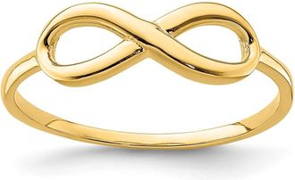 Diamond2Deal 14k Yellow Gold Infinity Ring