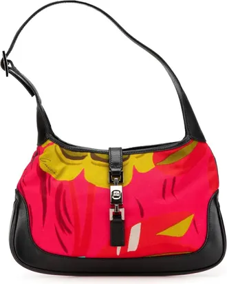 Gucci Borsa a spalla Jackie in tela con stampa 2000-2015 - Multicolore