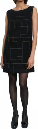 Maison Lurex Garnier Mini Dress In Black
