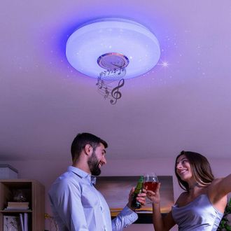 InnovaGoods L&aacute;mpara Led De Techo Con Altavoz, Lumavox Innovagoods V0103688