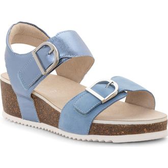 Ara Nova Slingback Platform Wedge Sandal in Azure Blue/Sky Blue at Nordstrom, Size 9.5-10Us