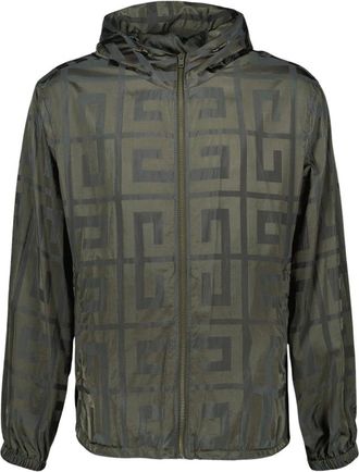 Givenchy Light Jackets, male, Green, M, 4G Windbreaker