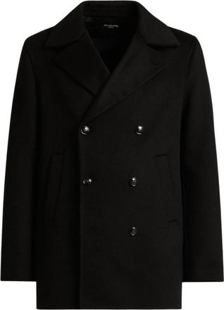 Kiton Kasjmier Dubbelborst Jas - Heren - Mantel - Zwart - L - Kasjmier - Jassen