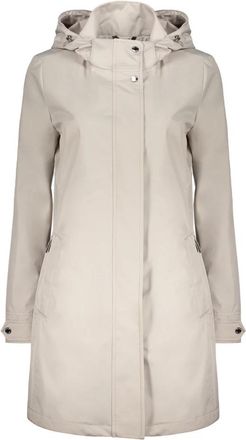 Moorer Technische Stof Parka met Ritssluiting - Dames - Parka Jassen - Grijs - S - Polyester - Jassen