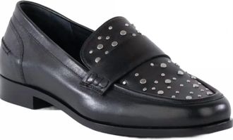 Seychelles Womens Sooner Or Later Studded Loafer In Black Studs