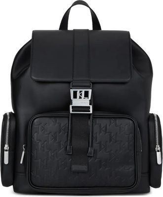 Karl Lagerfeld Zaino con fibbia goffrata - Nero
