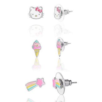 Hello Kitty Ice Cream Stud Earrings, 3 Sets in Multicolor at Nordstrom