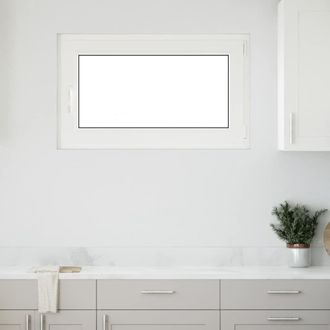 Berkfield Home Basement Window RISOR 100x60 cm Tilt&Turn DIN Right White