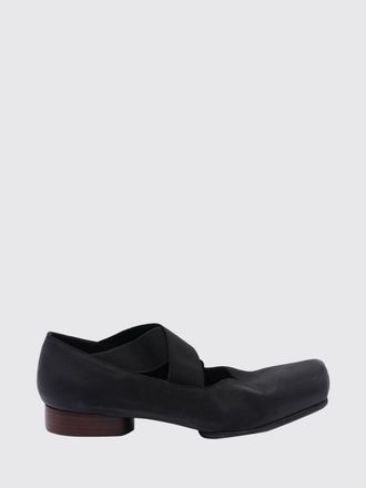 Uma Wang Mary Jane Flats in Aged Leather with Square Toe
