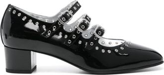 Carel Ladies Black Patent Eyelet Leather Mary Jane, Brand Size 37.5 ( US Size 6.5 )