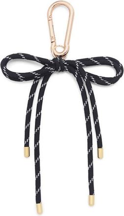 Petit Moments Paracord Bow Key Chain in Black/gold at Nordstrom