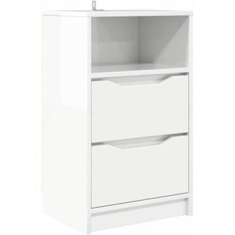 vidaXL Mesa De Noche Brillante 40 X 30 X 467 Cm Madera Contrachapada Vidaxl