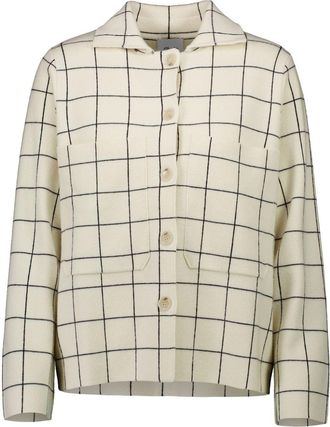 Allude Cardigan a quadri - Bianco