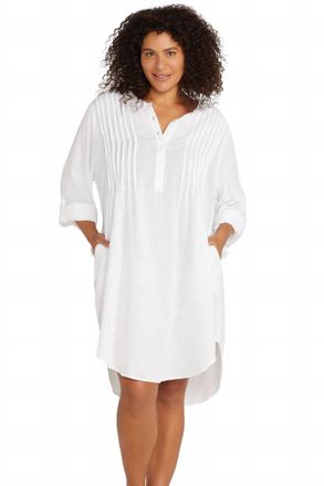 Artesands Gershwin Over Shirt Cover Up In White