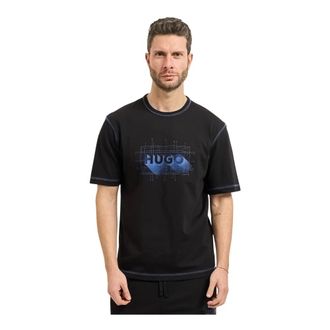 HUGO BOSS Hugo, T-Shirts, male, Black, Size: 2XL Blue Line T-shirt