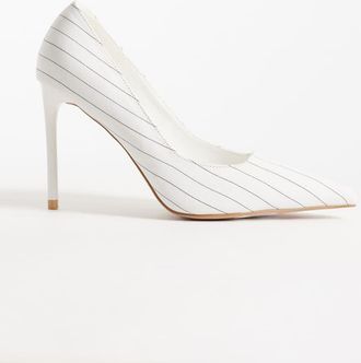 Simmi London Simmi London - Arielle - D&eacute;collet&eacute; con tacco bianche gessate-Bianco