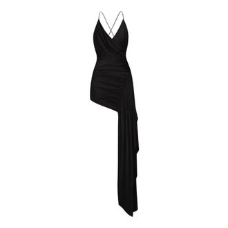 Alexandre Vauthier Party Dresses, female, Black, Size: XS Asymmetrical Mini Dress