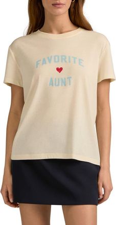 Favorite Daughter Favorite Aunt T-Shirt in Gardenia W/Baby B at Nordstrom, Size X-Small