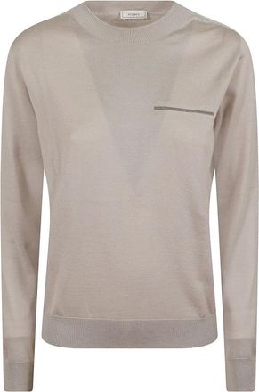 PESERICO Jersey de canal&eacute; con cuello redondo - Knitwear - Mujer - Beige - M
