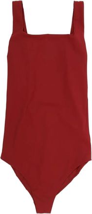 Jil Sander Costume da bagno con scollo quadrato - Rosso
