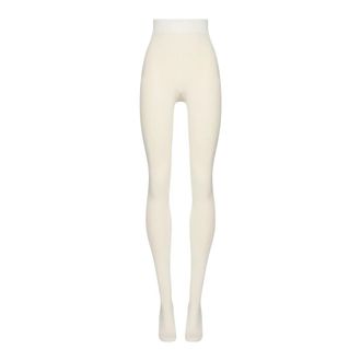 Wolford Mary Cotton Rib Tights - Dames - Pantys - Beige - S - Katoen - Ondergoed
