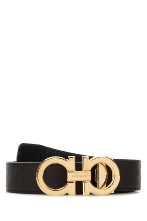 Ferragamo Brown Gancini Buckle Reversible Belt
