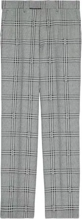 Gucci Horsebit Check Wool Tailored Pant Grey Black 680704-ZAOPD-1016