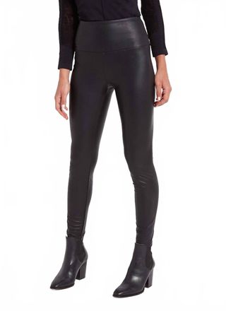 Lyss&eacute; Textured Leather Legging In Kohl Black