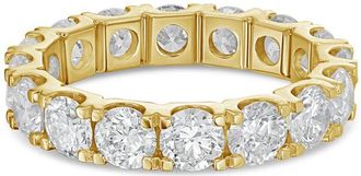 Diana M. Jewels 14kt yellow gold 8.00 cts round lab grown diamond eternity band in U-prong setting