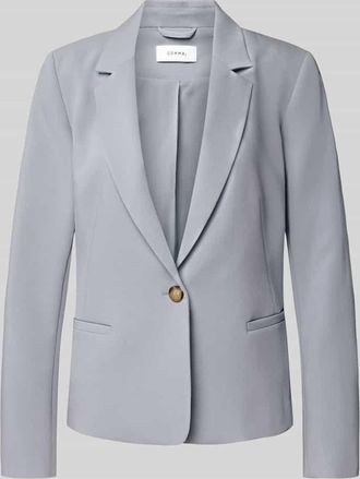 Comma Regular Fit Blazer mit Reverskragen und Paspeltaschen in Rauchblau, Größe 42