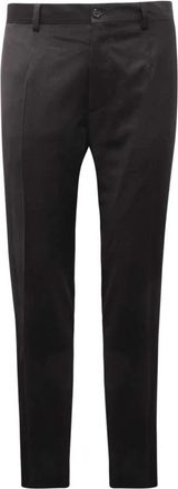 Dolce & Gabbana Wollen broek- gemaakt in Itali&euml; - Heren - Slim Fit Broeken - Zwart - 2XL - Wol - Broeken