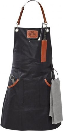 GEFU Delantal De Barbacoa Gefu Negro 90x65 Cm En Algod&oacute;n Encerado