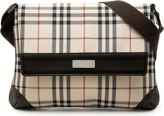 Burberry Pre-owned Burberry House Check Canvas Flap Crossbody Ladies QF5LAADZ3BL2O51G