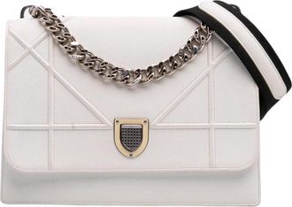 Dior Pre-owned Elegante Schoudertas met Kettingdetail - Dames - Vintage Schoudertas - Wit - ONE Size - Vintage