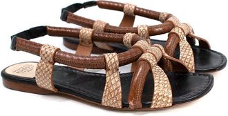Francesco Russo Python Sandals Size 35