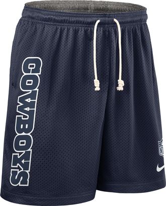 Nike Dallas Cowboys Sideline Reversible Mens Nike Mens Dri-FIT NFL Shorts in Blue | 03BF045P7RD-N9J