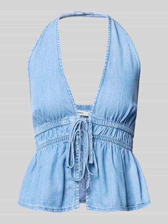 Mango Blusentop in Denim-Optik Modell EVA in Jeansblau, Gr&ouml;&szlig;e XL