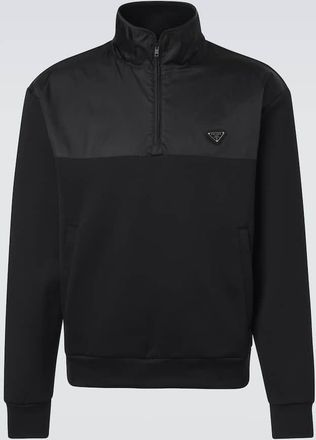 Prada Felpa in misto cotone con zip