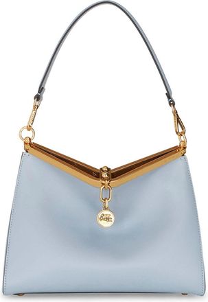 Etro medium Vela leather shoulder bag - women - CALFSKIN/Calf Leather - OS - Blue