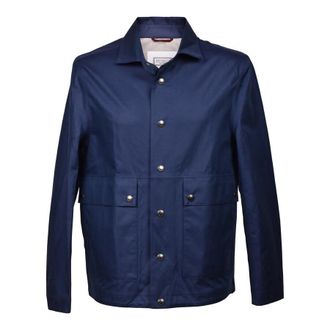 Brunello Cucinelli Navy Silk Blend Jacket, Brand Size 46 (US Size 36)