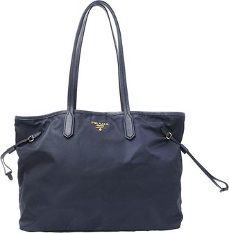 Prada Navy Nylon Tote Bag (Pre-Owned)