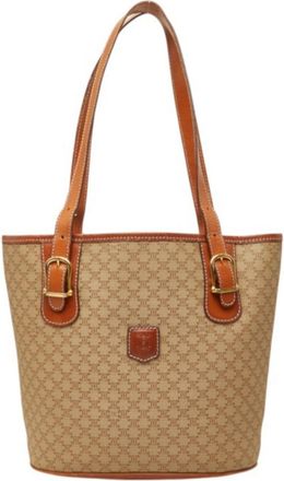 Celine Beige Pvc Leather Shoulder Bag Tote Bag (Pre-Owned)